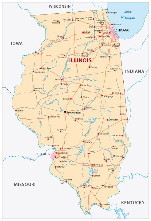 illinois map