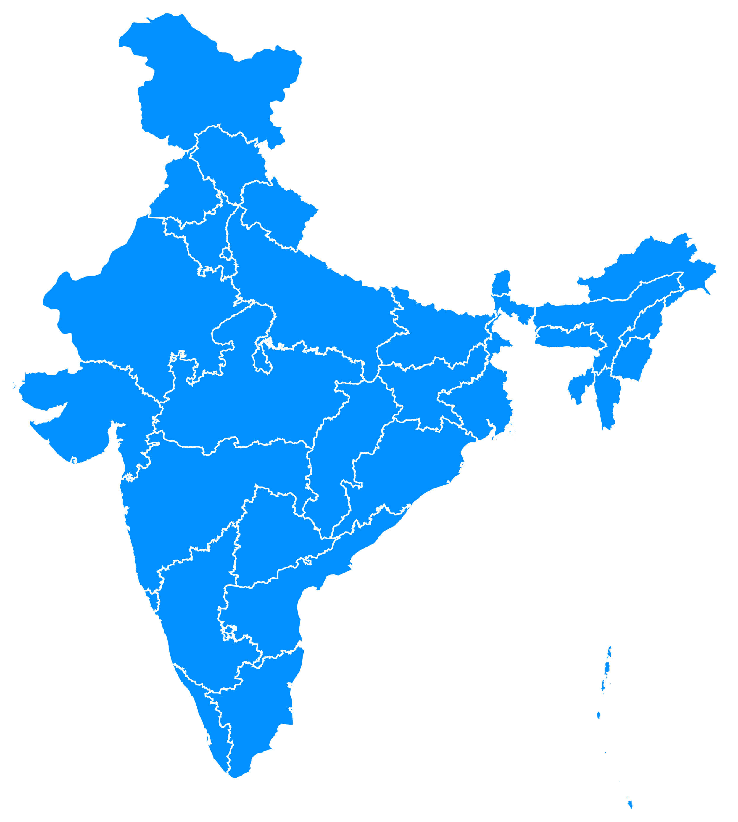 Blank India Map