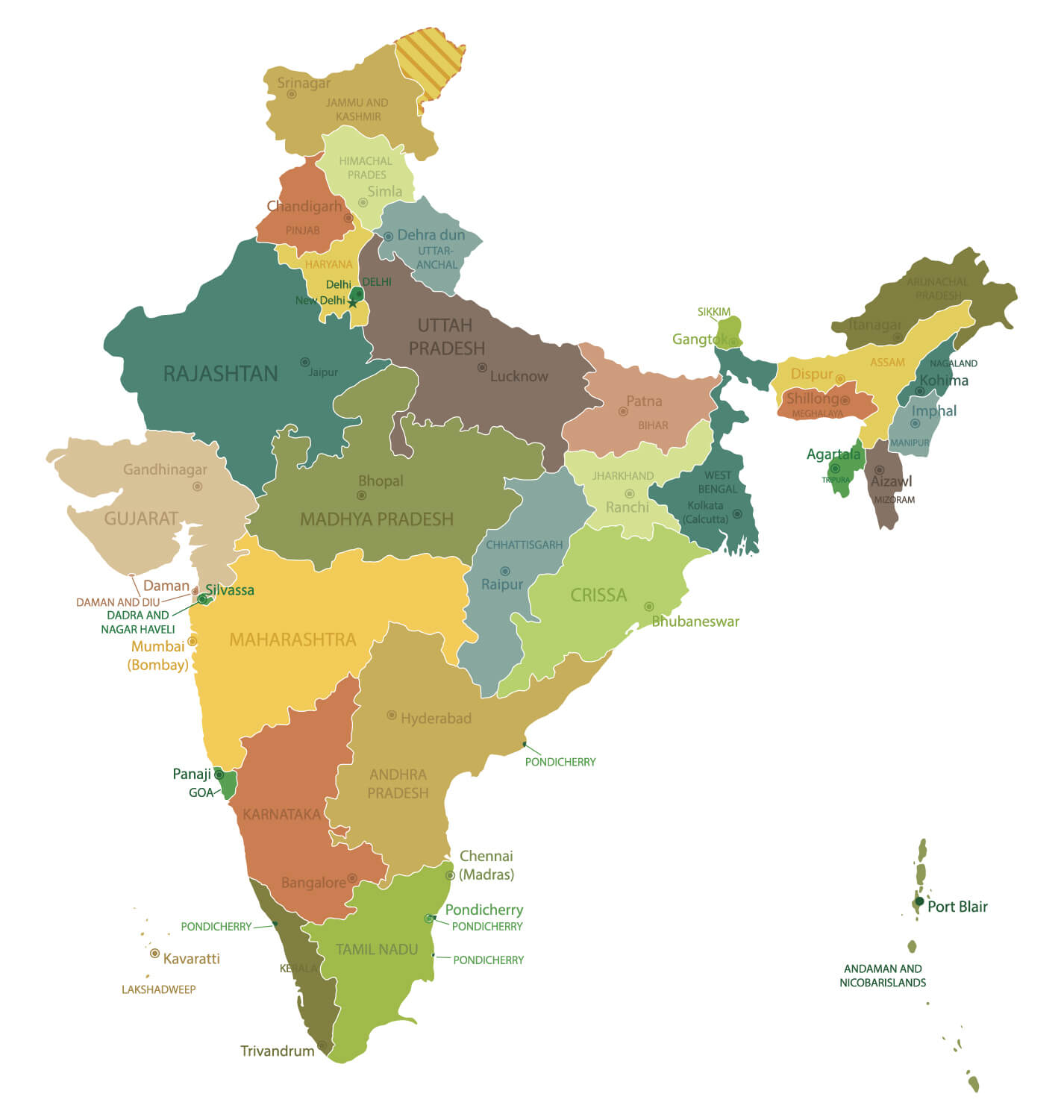 India Map Guide of the World India Map 2016