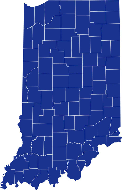 indiana Blank map