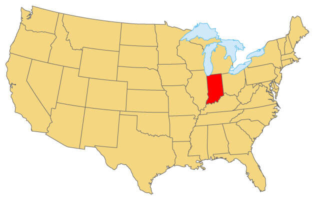 Indiana Locate Map