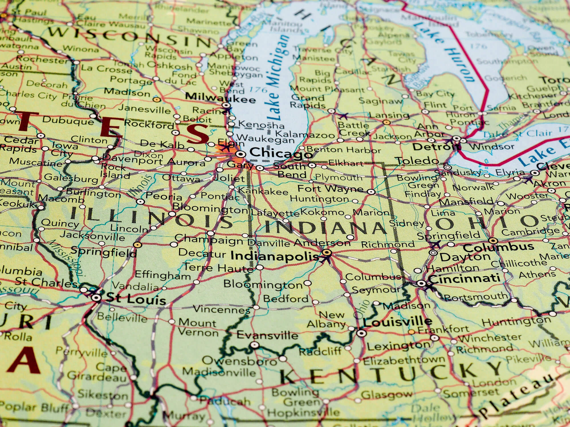 Map of Indiana Guide of the World Indianapolis On Us Map
