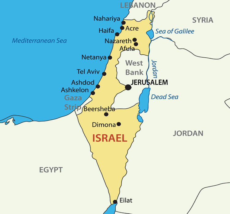 Israel Vectorel Map