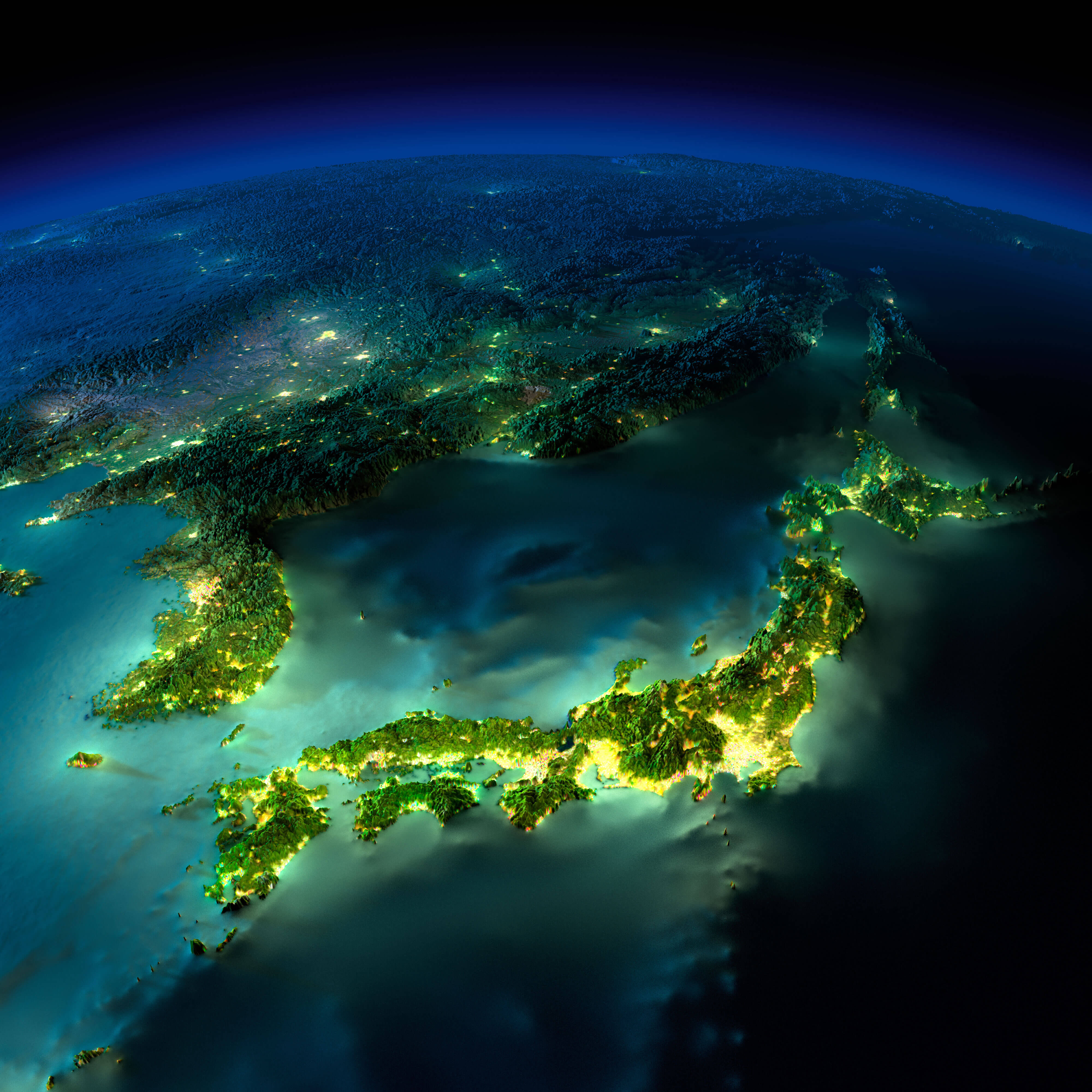 Japan Satellite Map