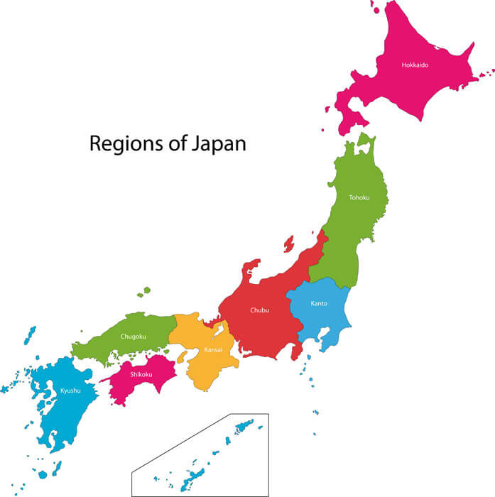 Japan Provinces Map