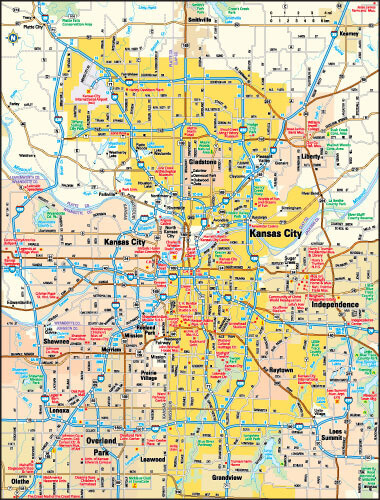 Kansas City Map, Kansas