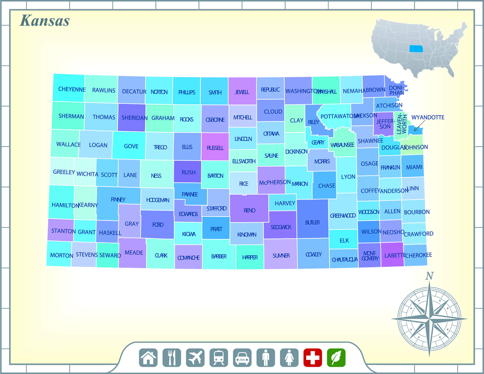 Kansas State Map