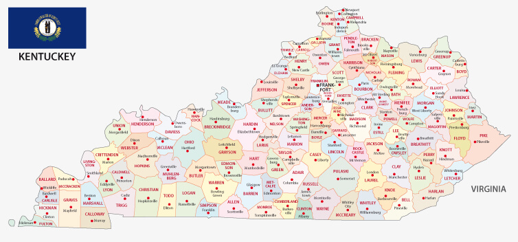 Kentucky Administrative Map