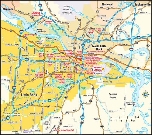 Little Rock Map, Arkansas