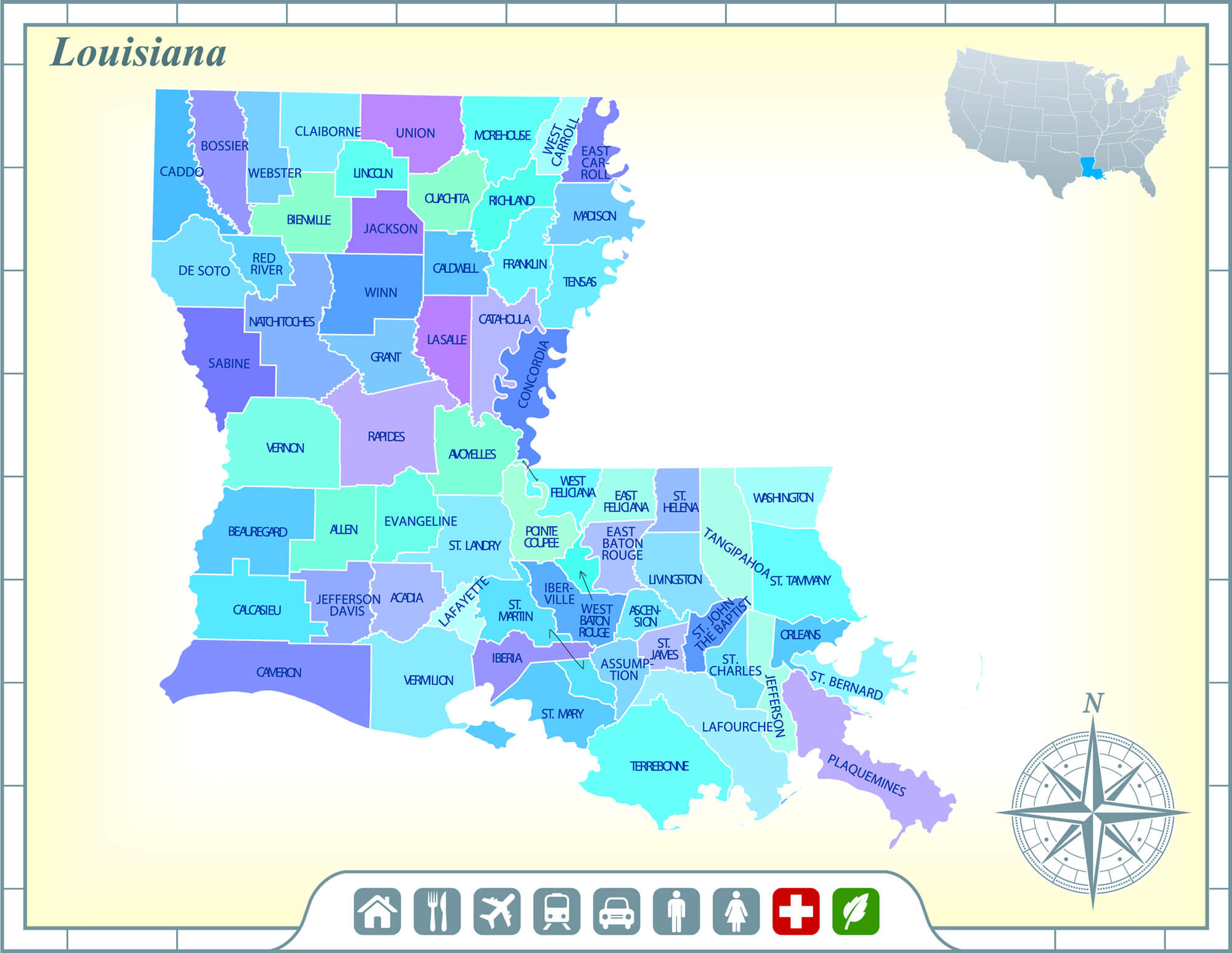 Louisiana State Map