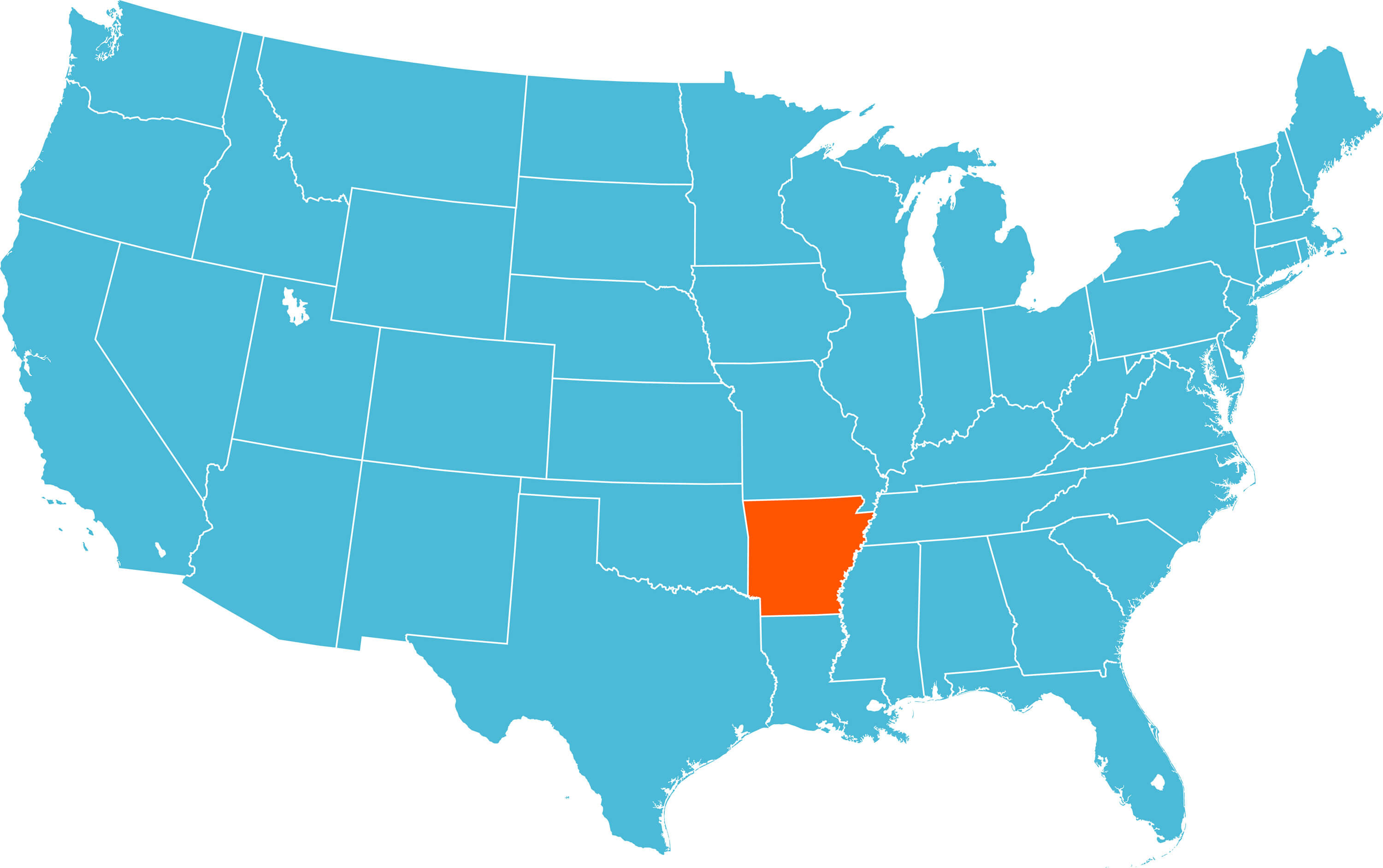 Map of Arkansas