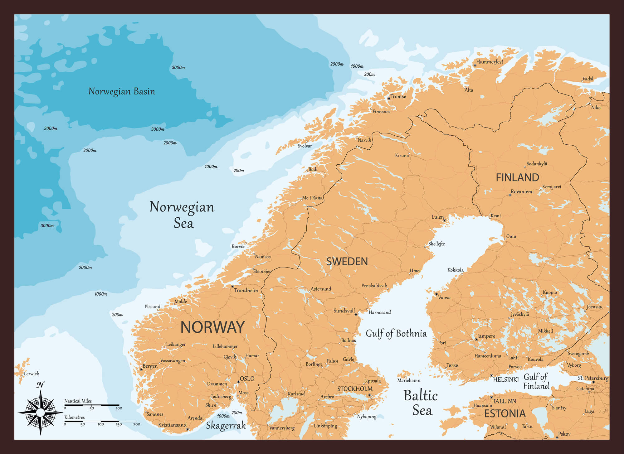 Physical Map Of Norway Ezilon Maps - vrogue.co