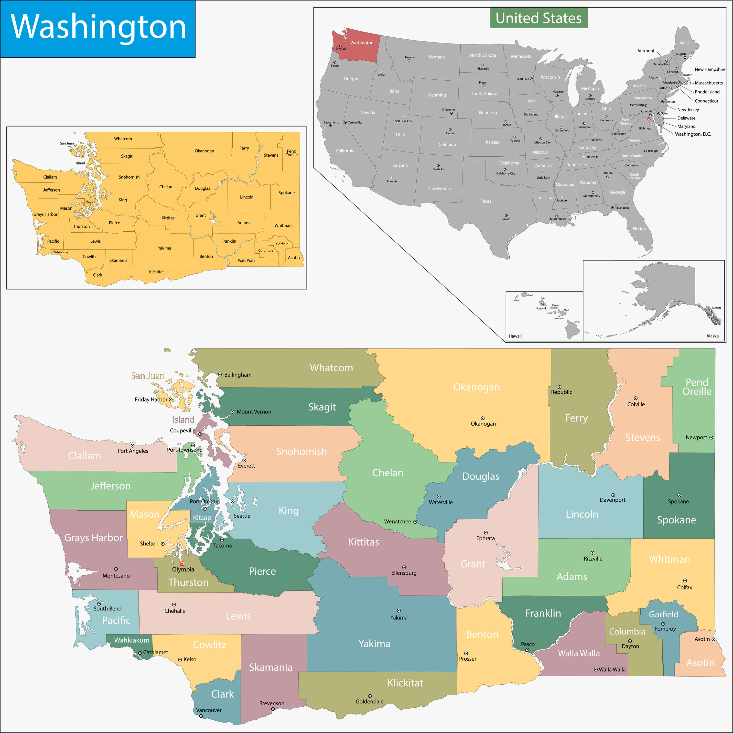 Map of Washington state