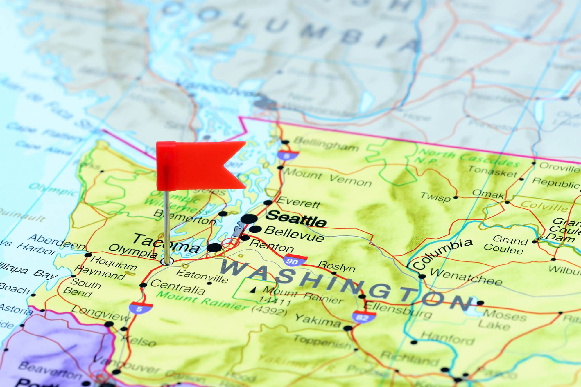 map of Washington, USA