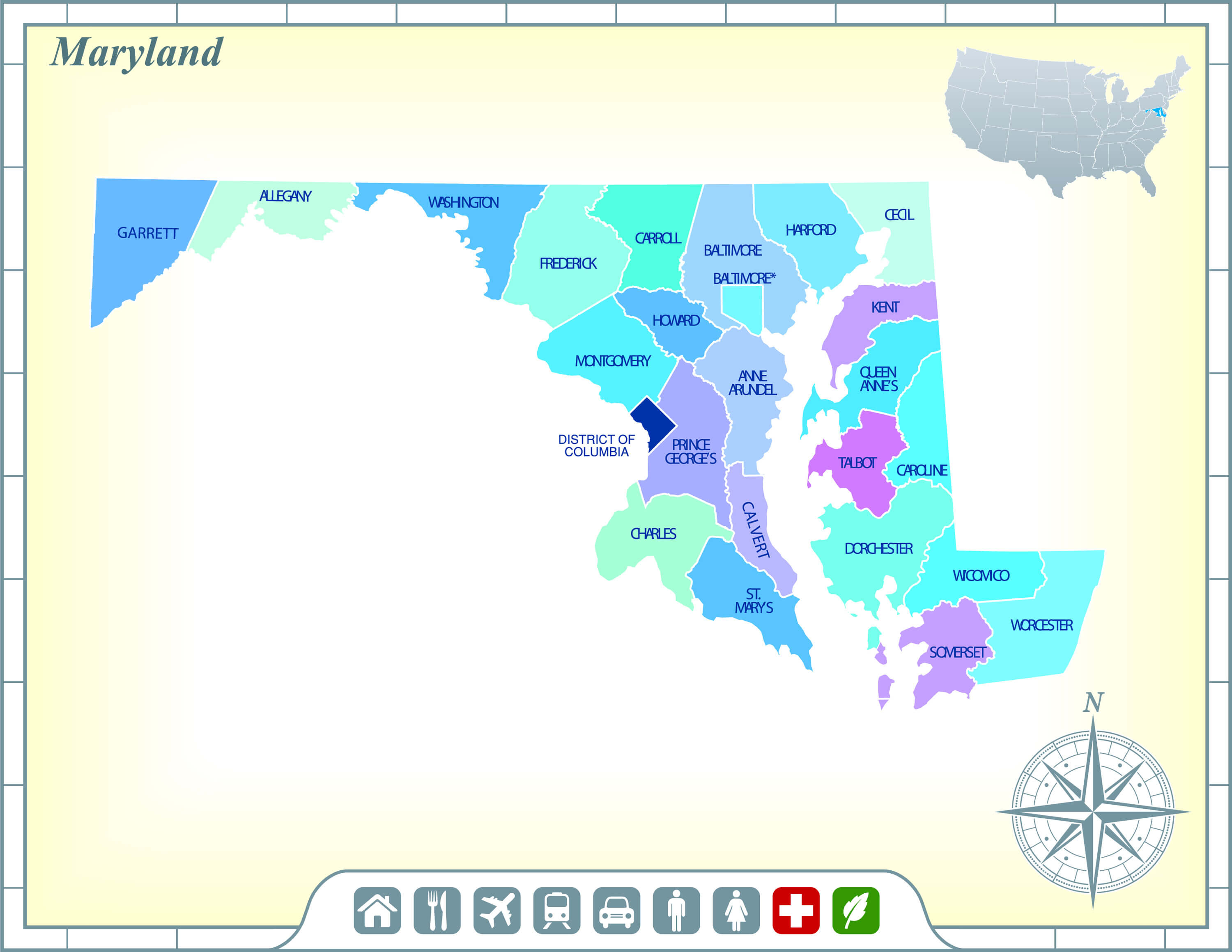 Maryland State Map
