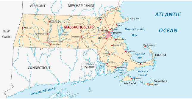 Massachusetts State Map