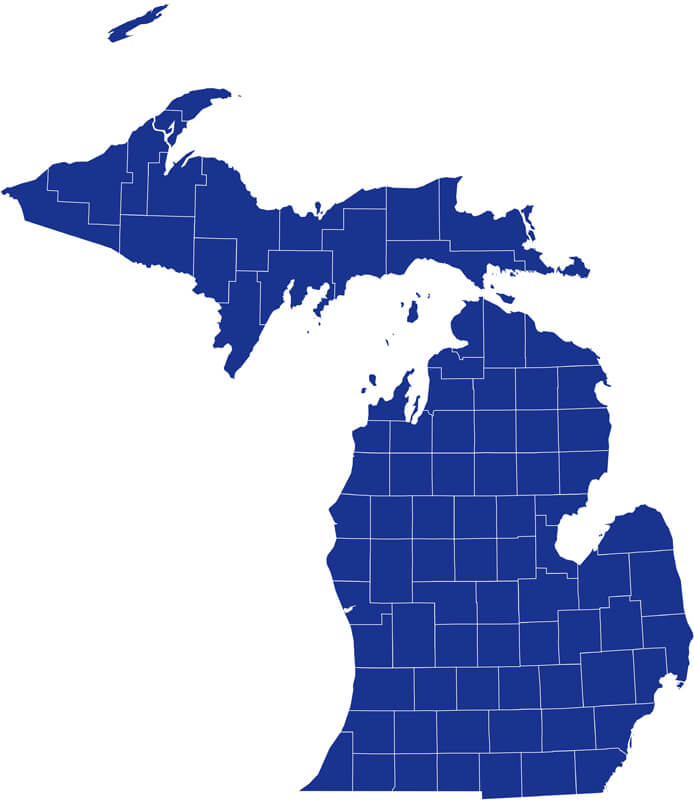 Michigan blank Map