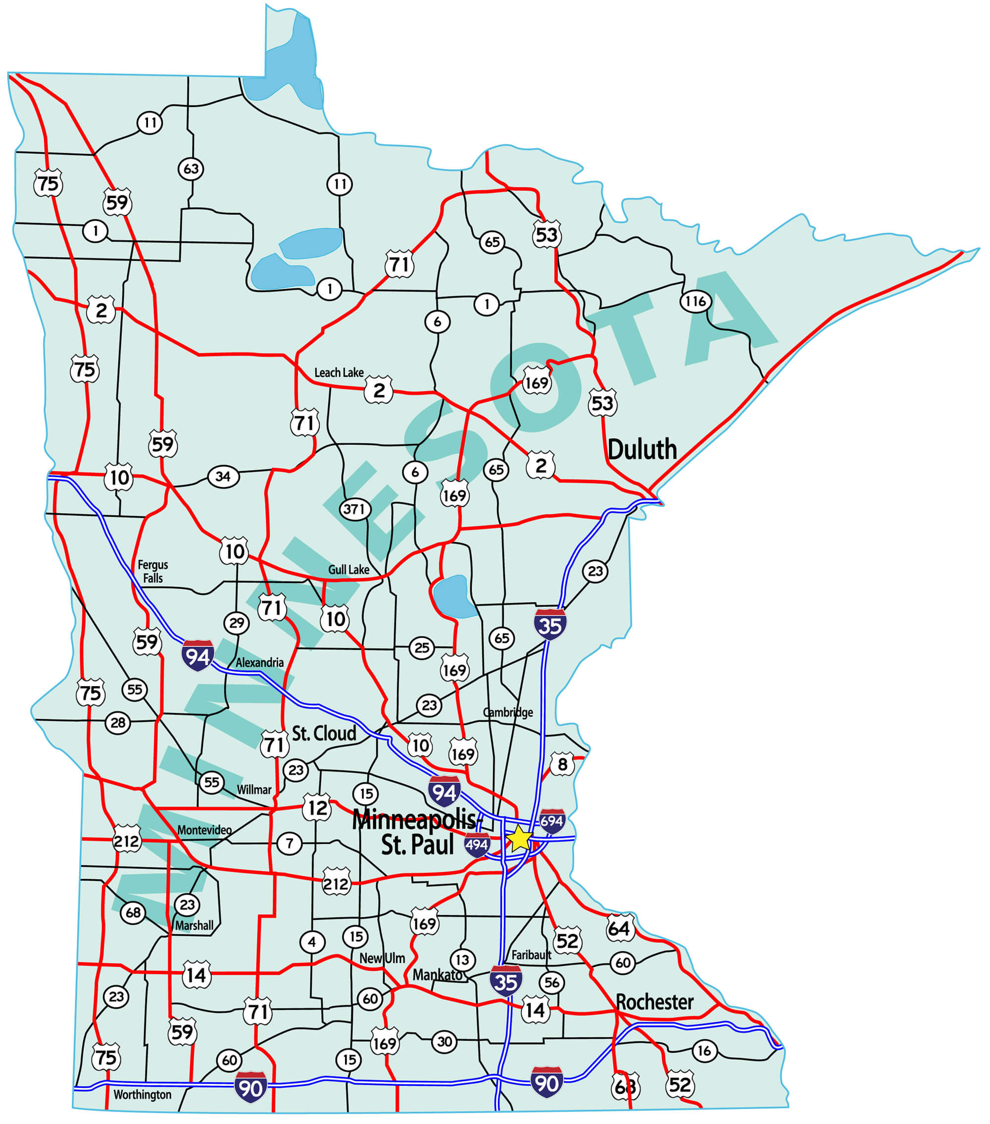Minnesota Map Guide Of The World Minnesota Map Guide Of The World