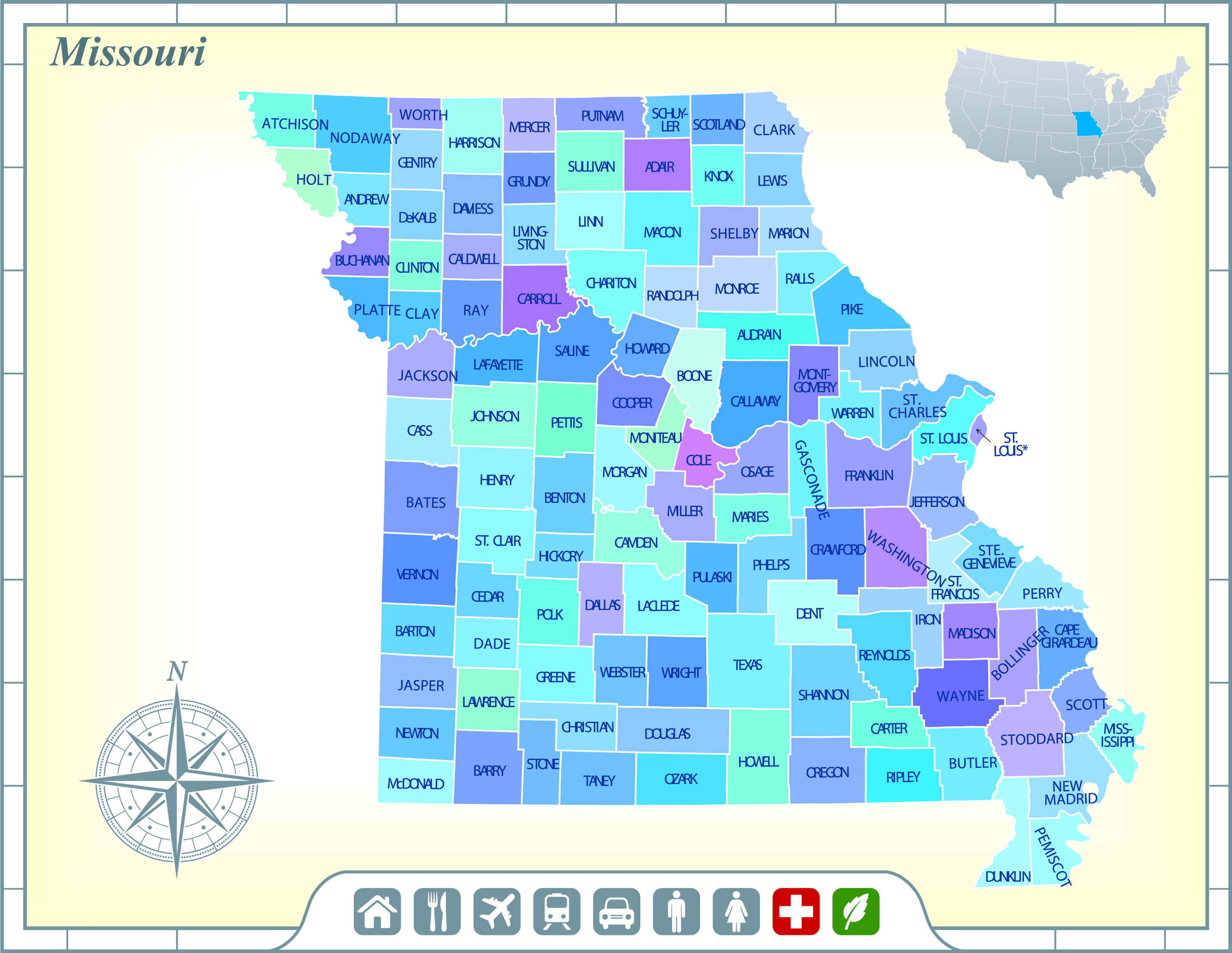 Missouri state map