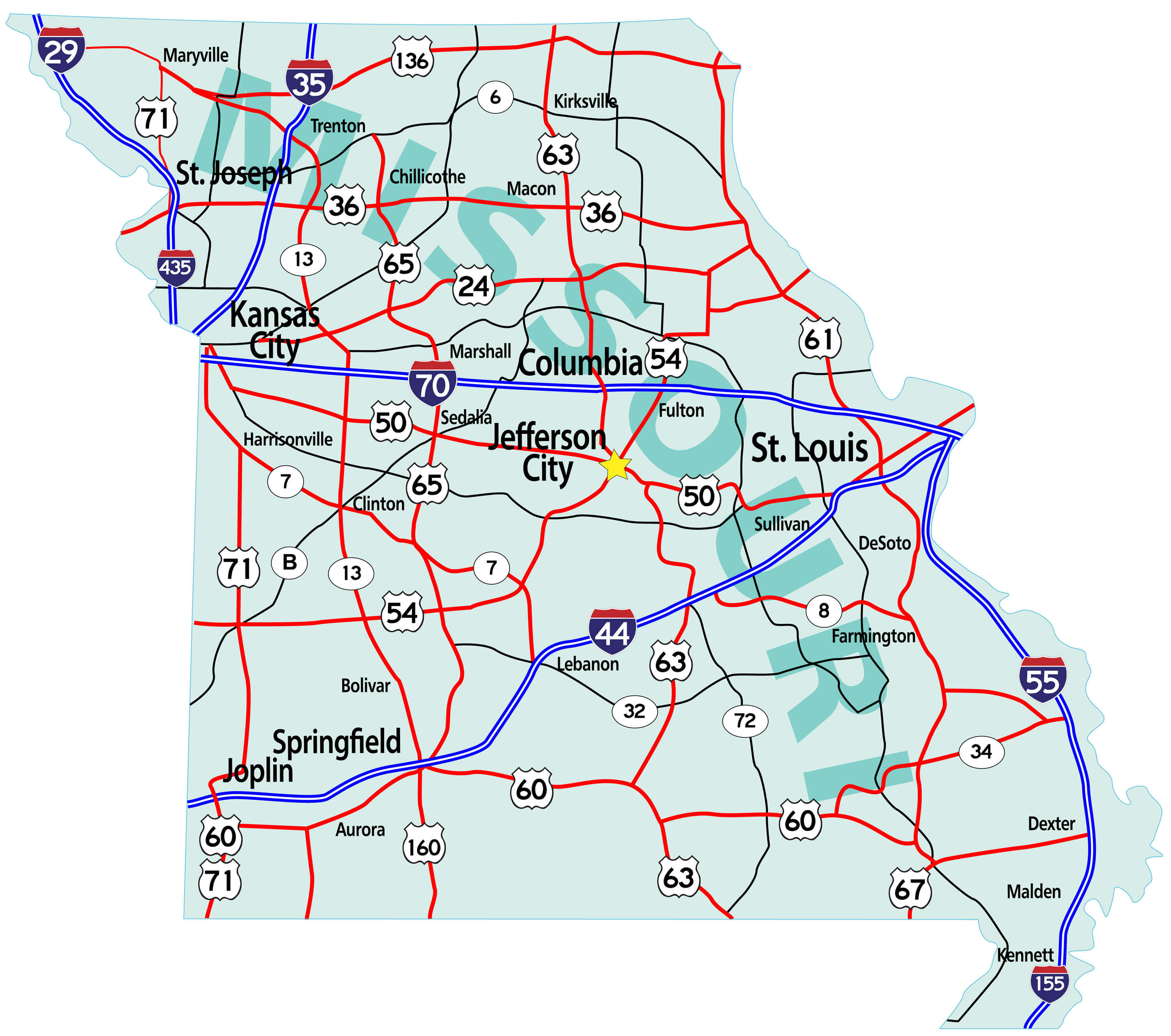 Missouri state road map