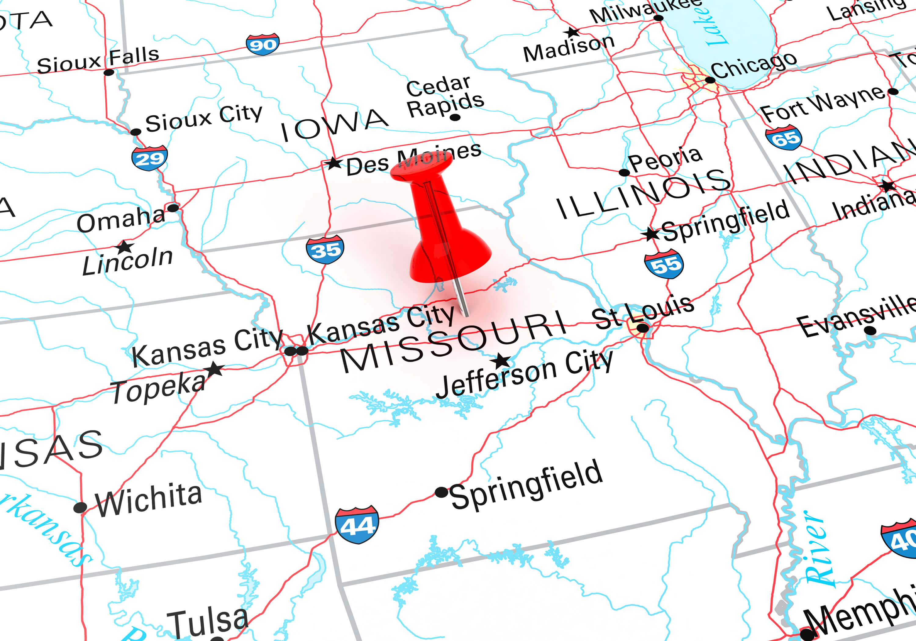 Missouri State USA Map