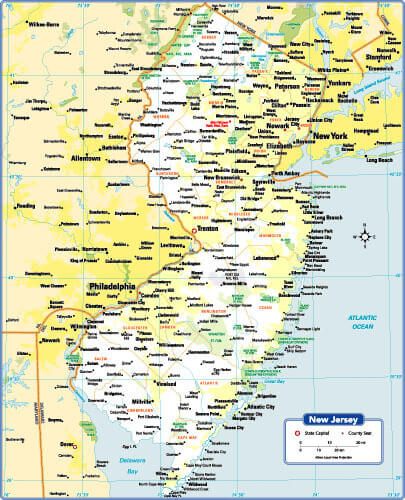 New Jersey State Map