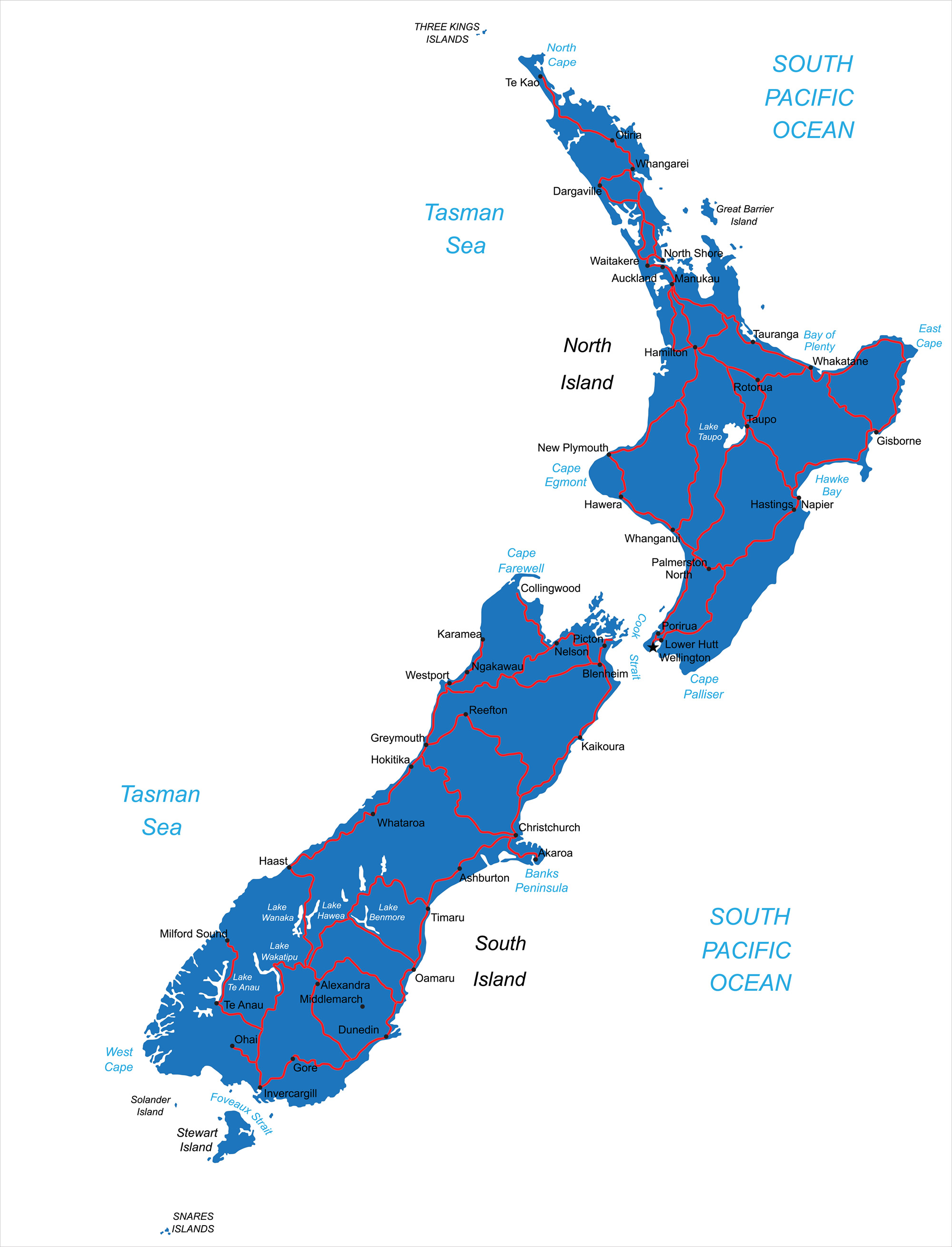 New Zealand Road Map