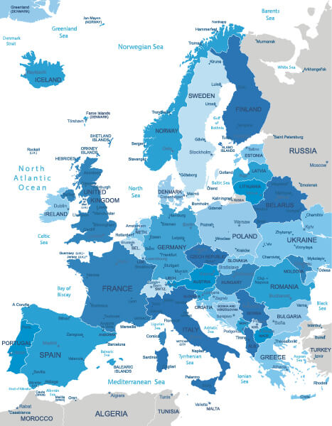Norway Europa Detailed Map