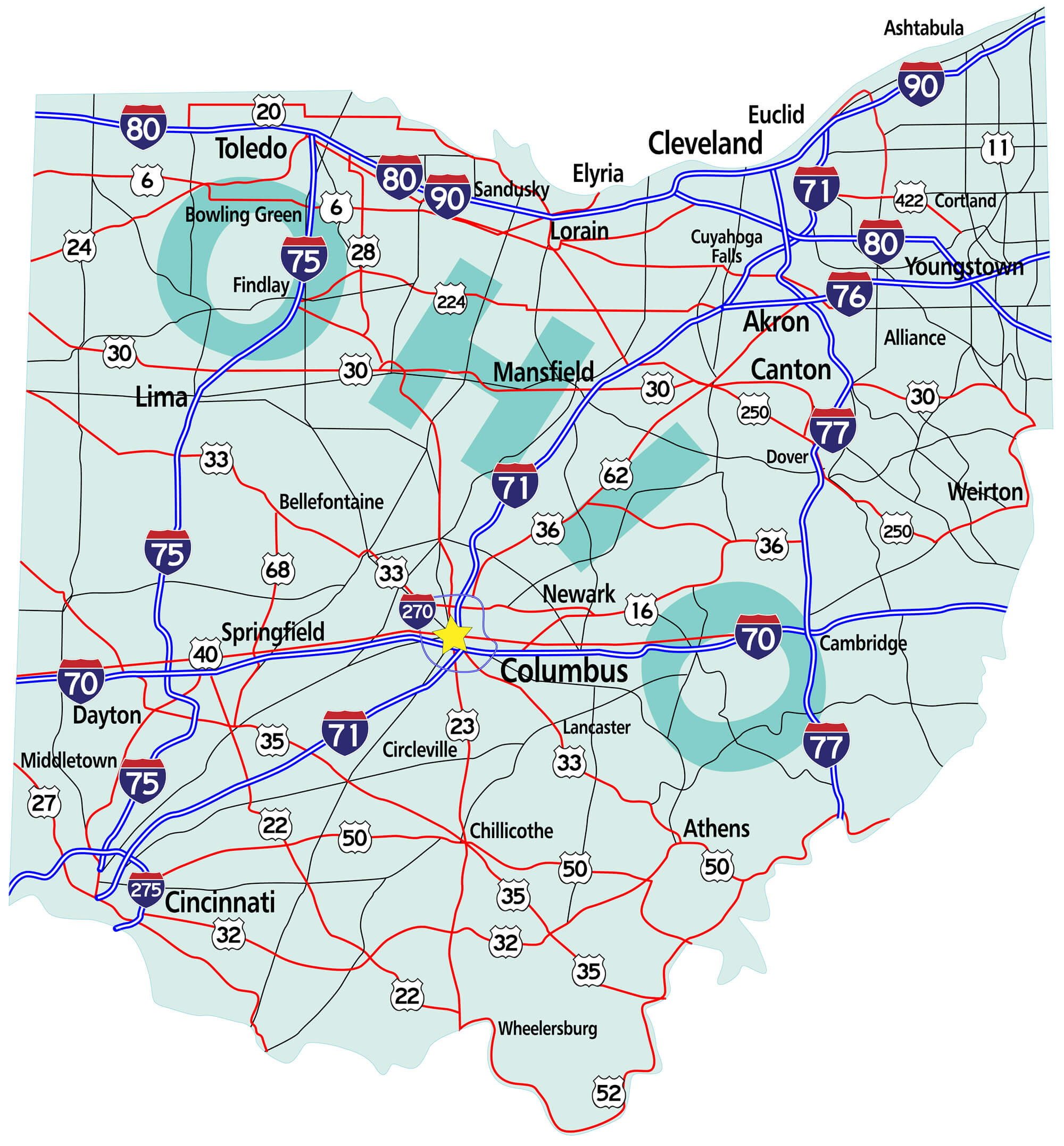 Ohio Highways Map