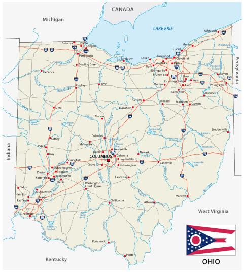 ohio interstate map