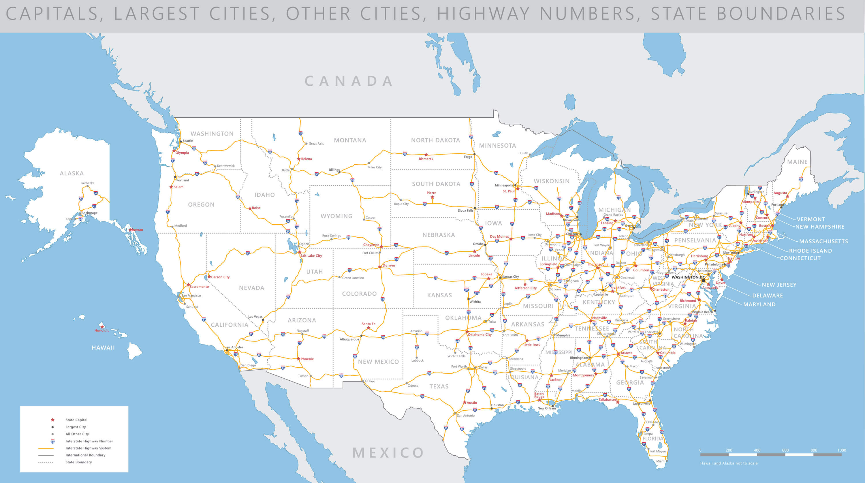 Ohio USA interstate road map