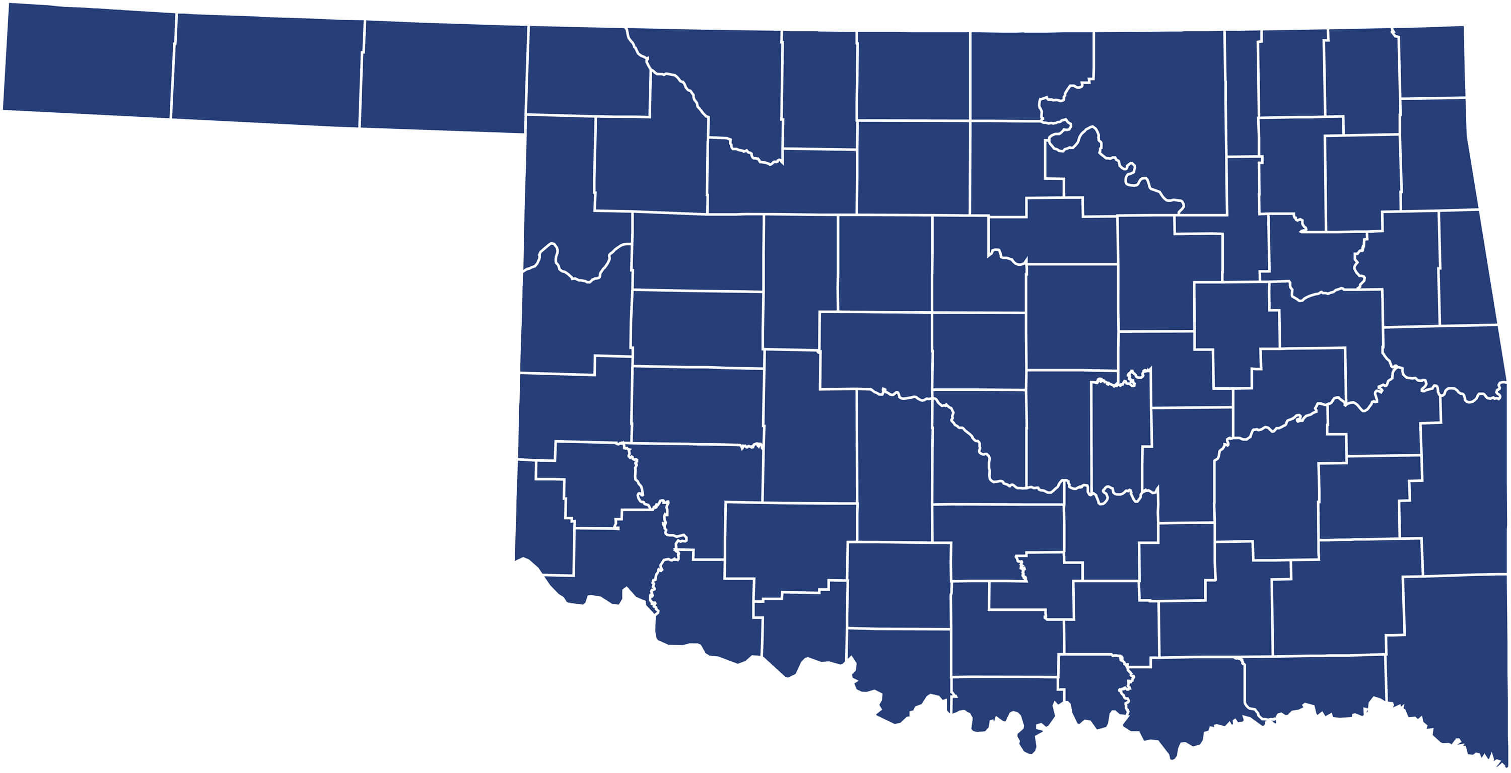 Oklahoma Blank Map