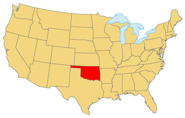 Oklahoma Locatation Map