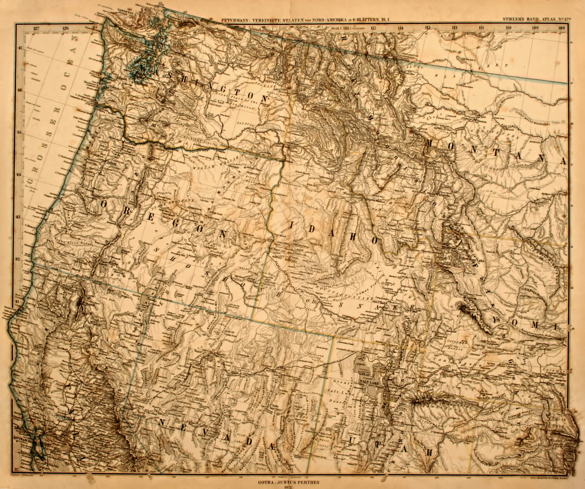 Oregon vintage map