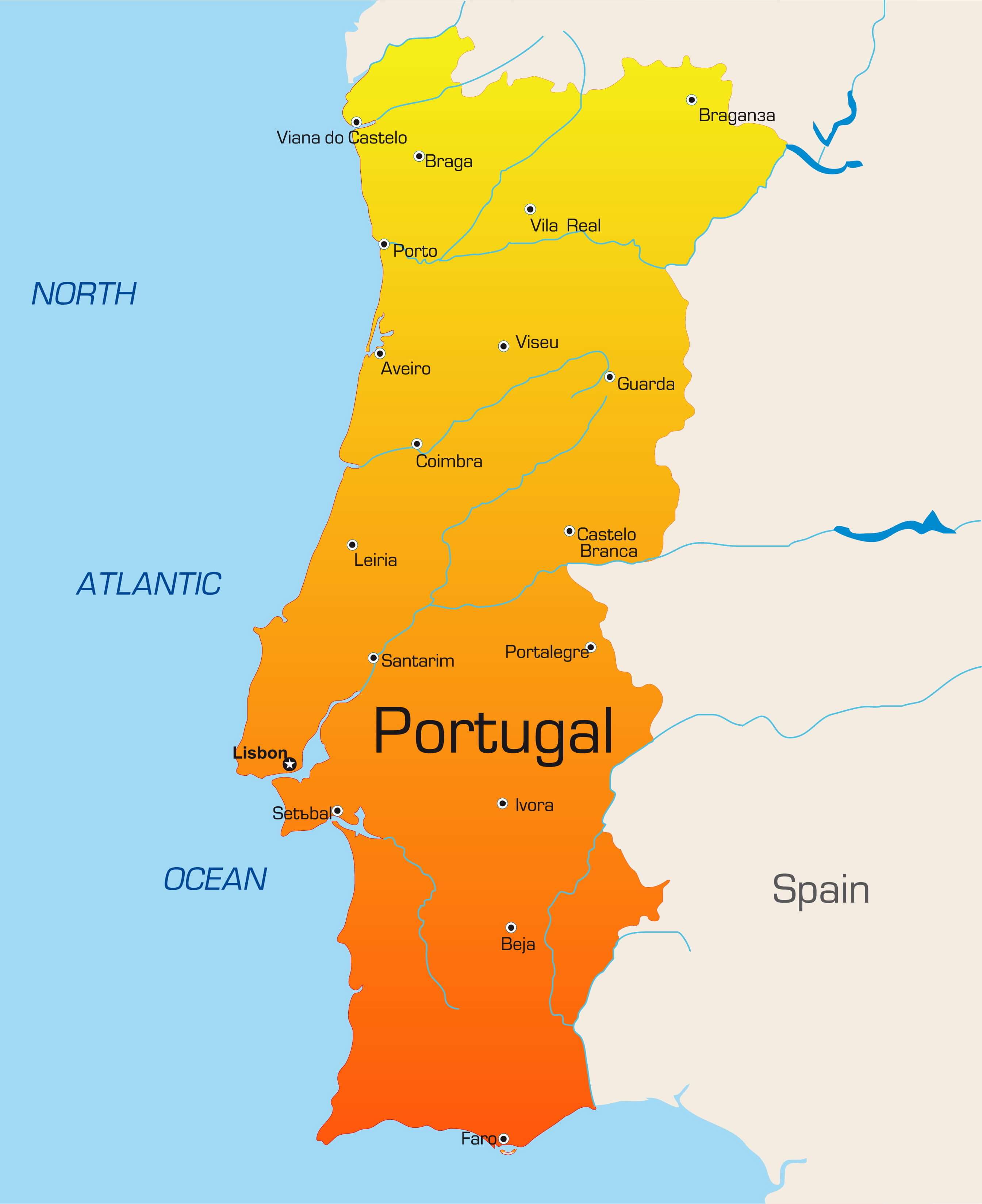 Geopolitical Map Of Portugal Portugal Maps | Images and Photos finder