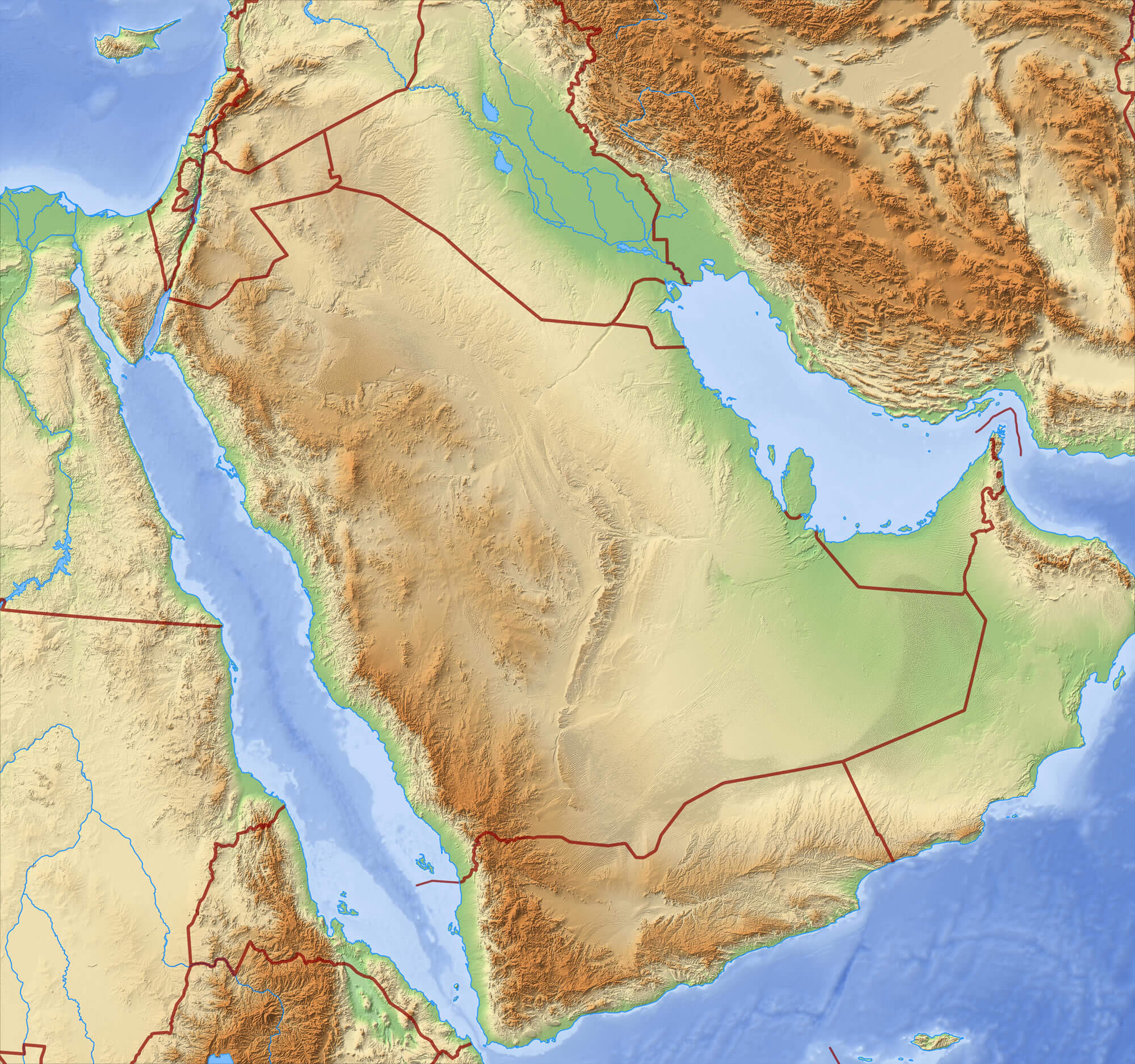 south arabia map