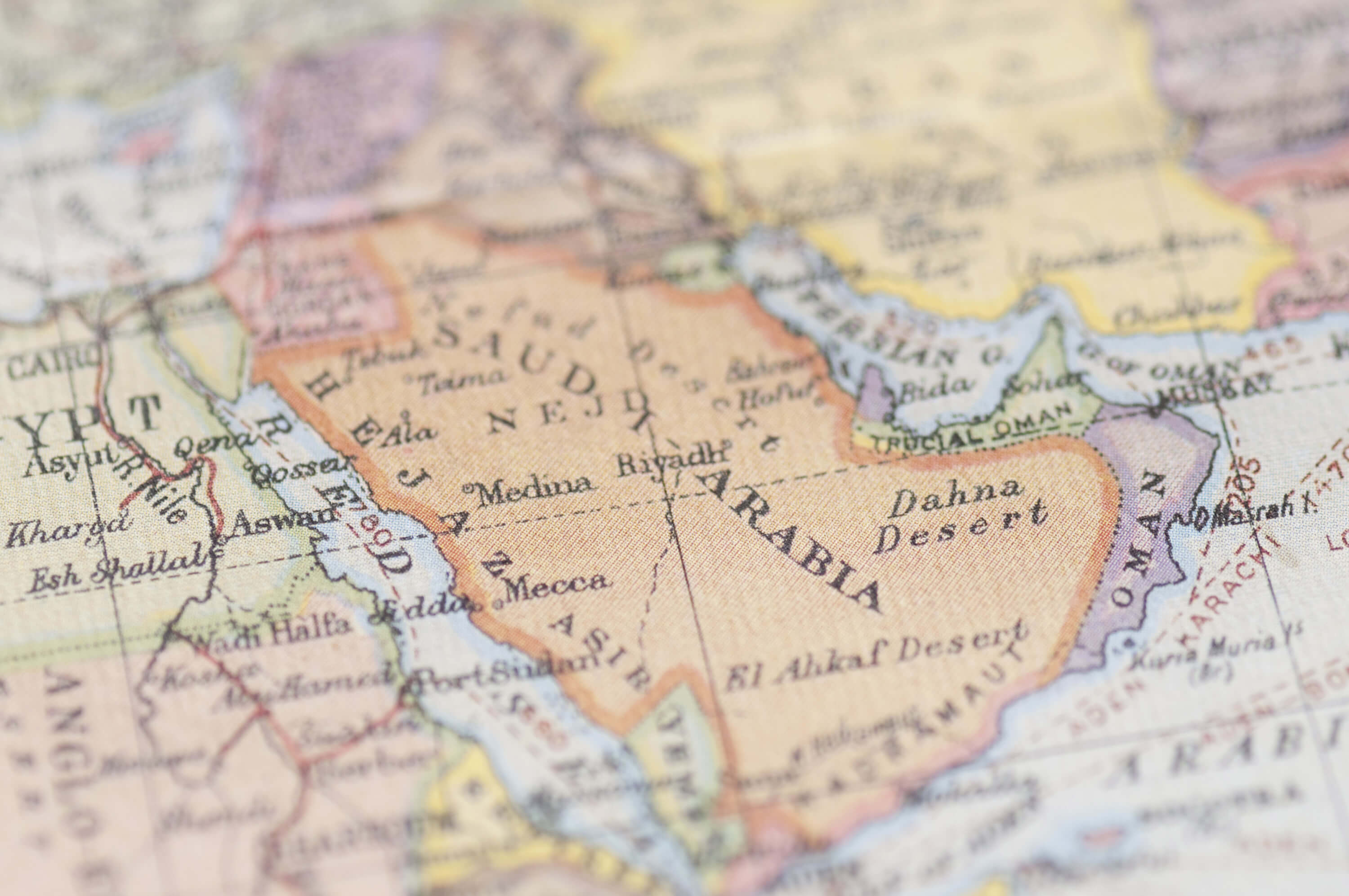 Saudi Arabia Middle East Map
