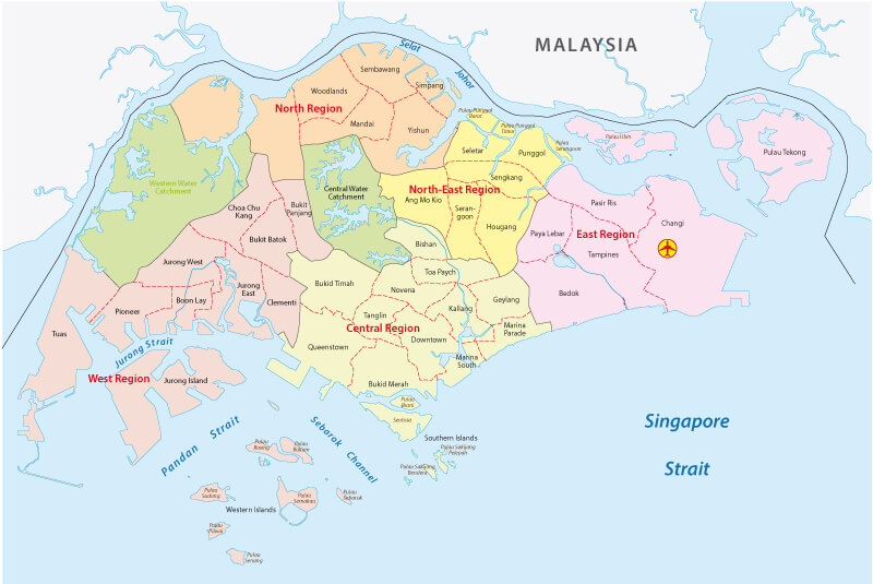 Singapore Administrative Map