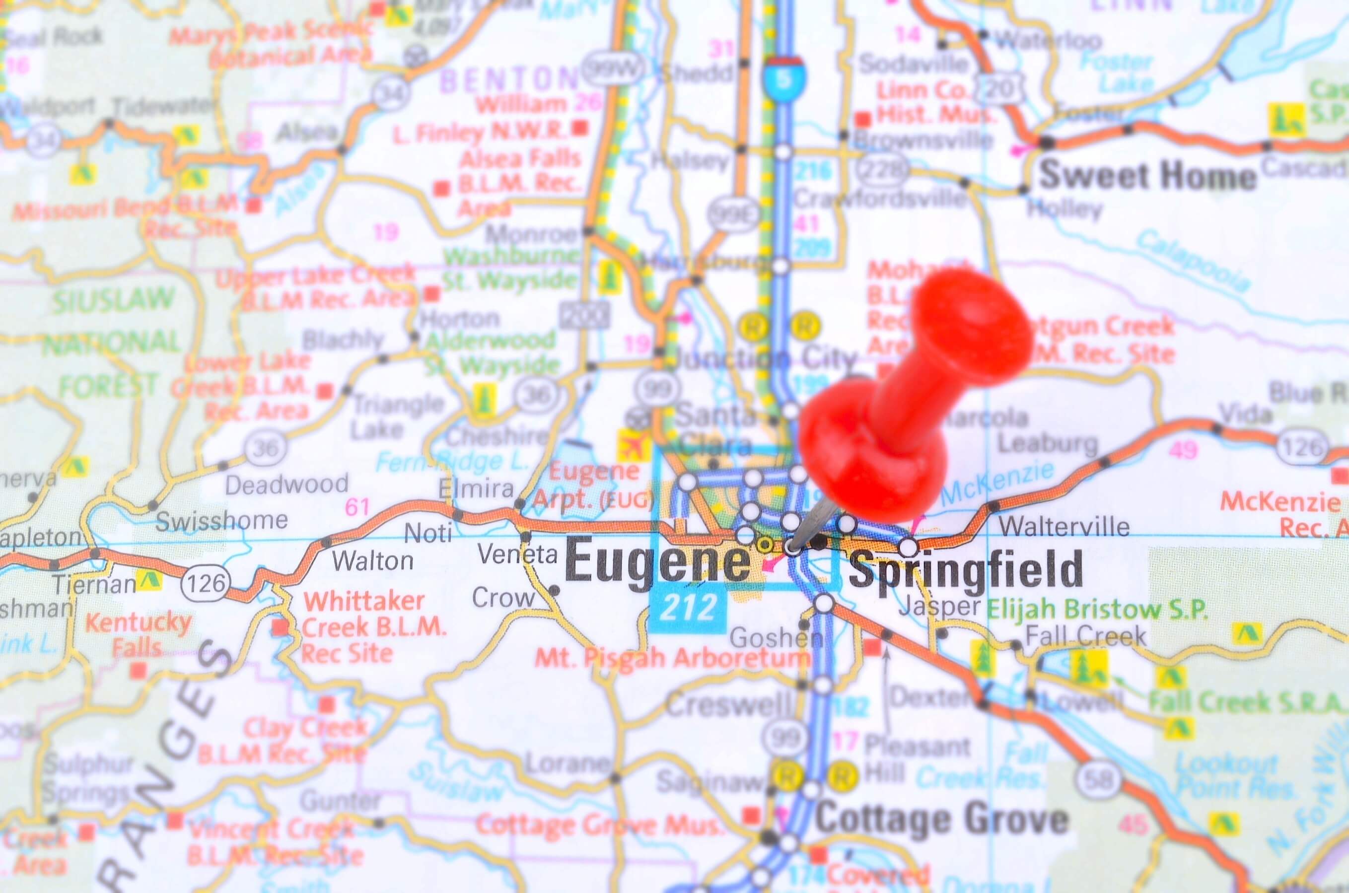 Springfield and Eugene Map, Missouri