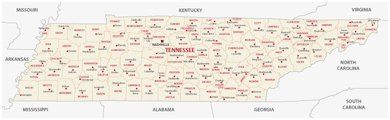 Tennessee Administrative Map