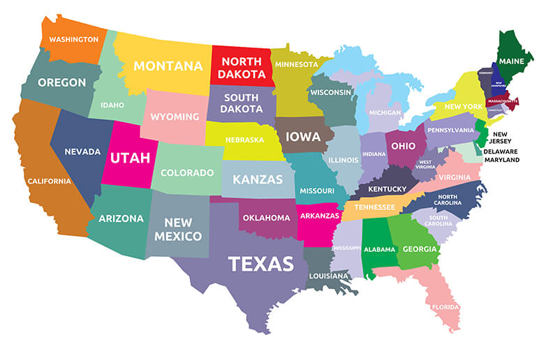 USA Mississippi map