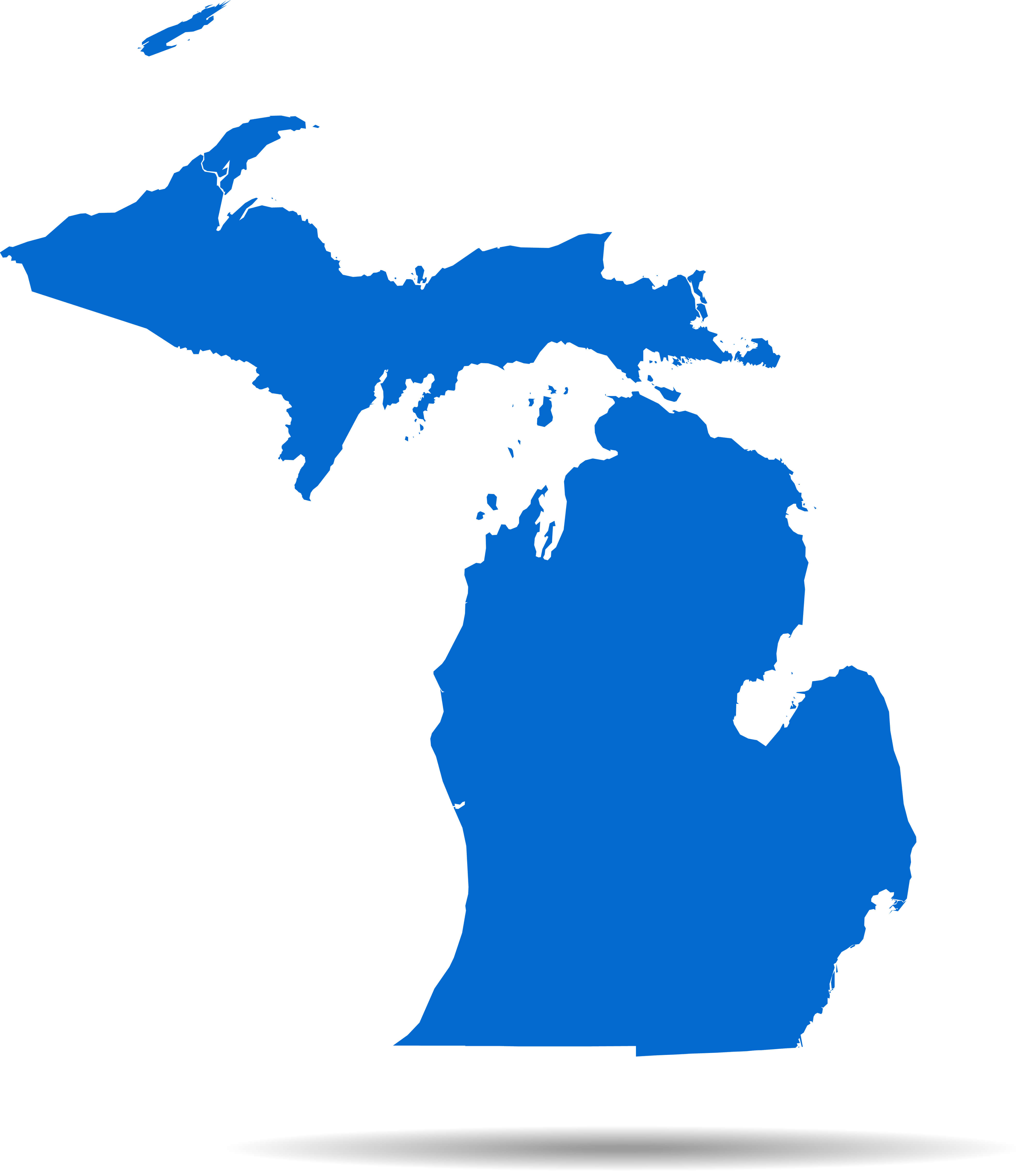 vector map of the Michigan