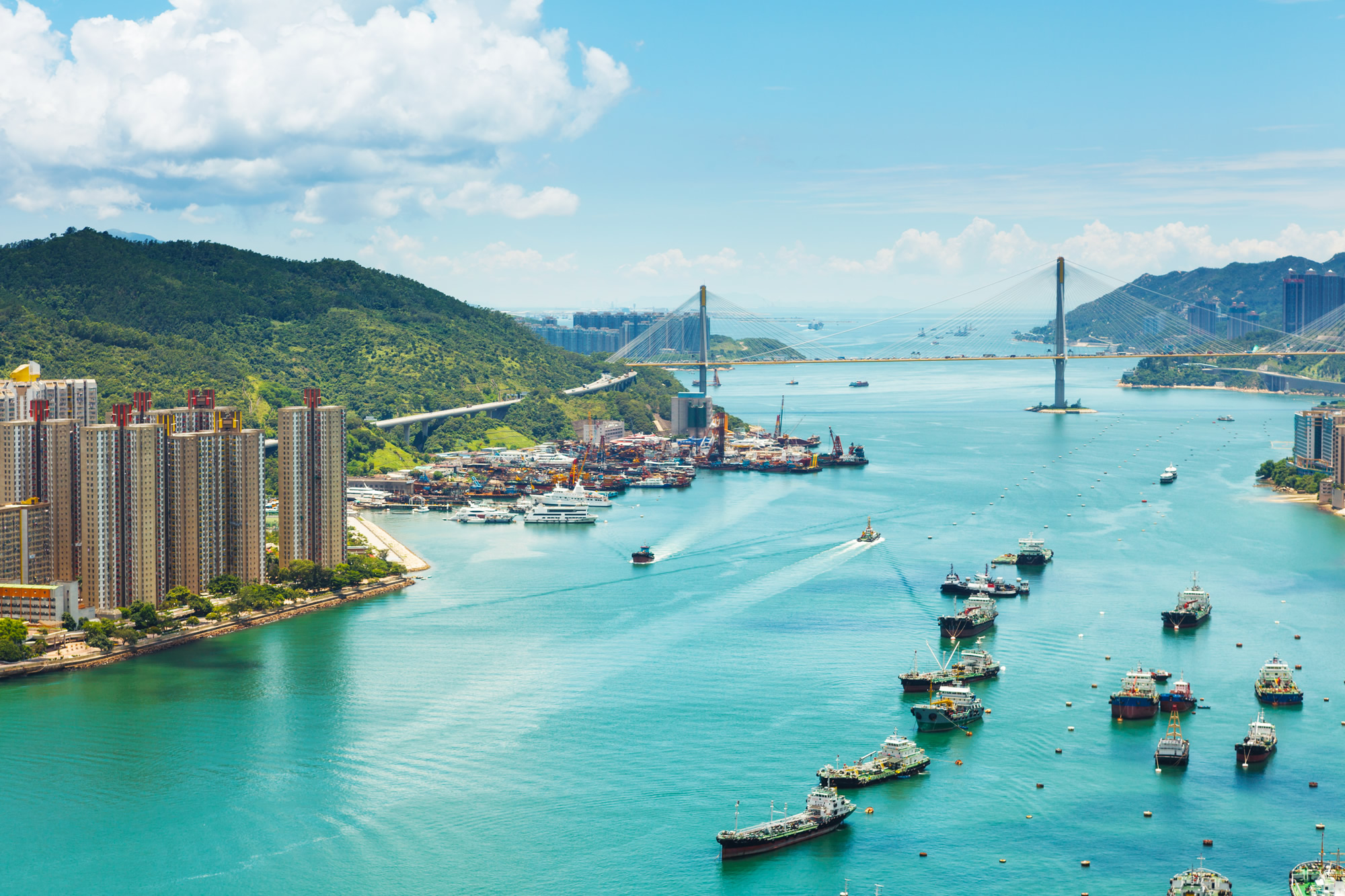 View of Hong Kong city