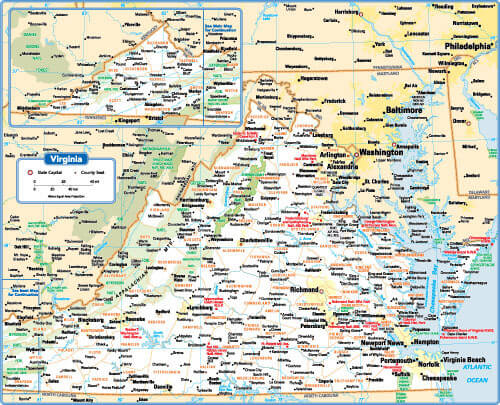 Virginia State Map