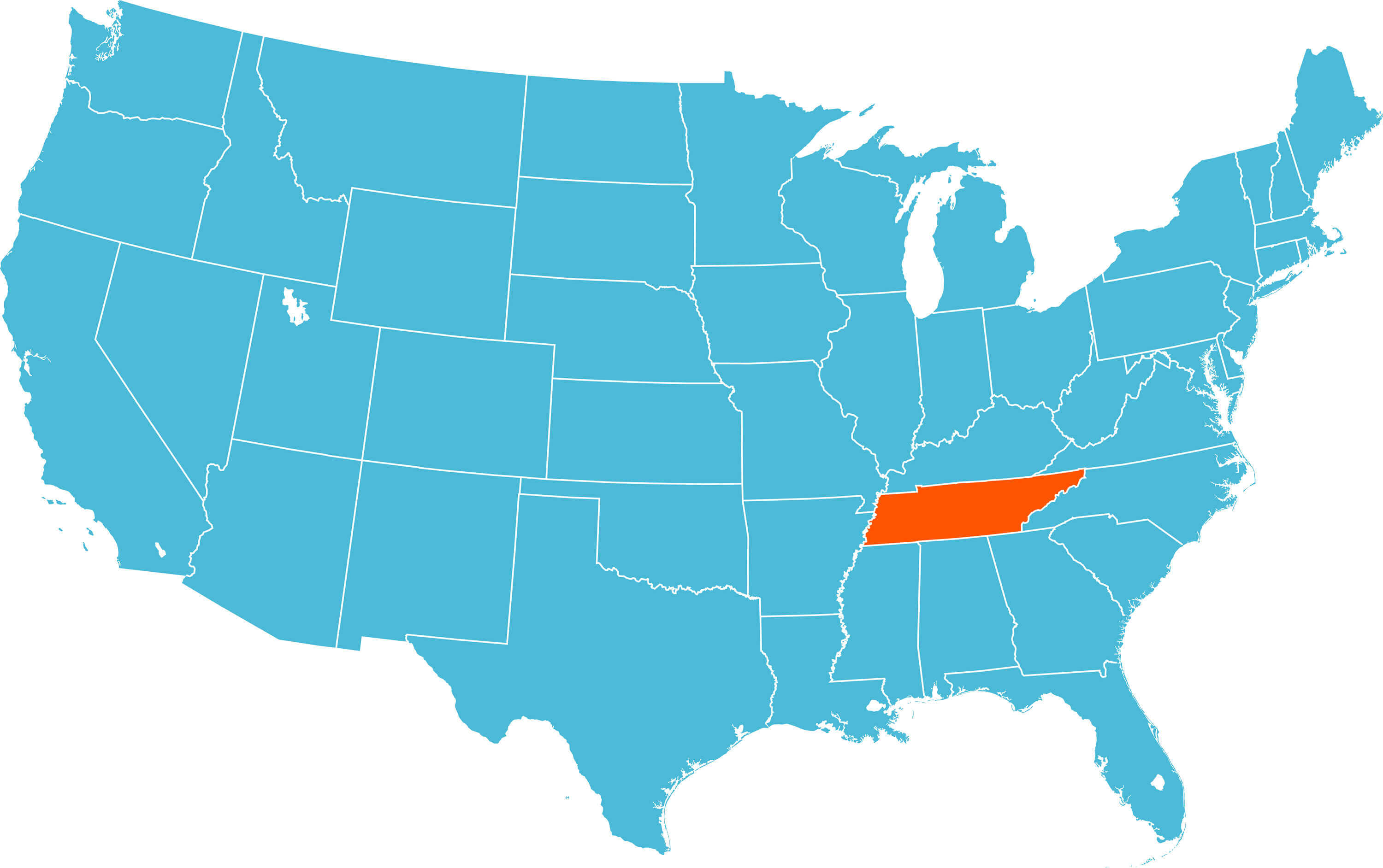 Where Tennessee in the US