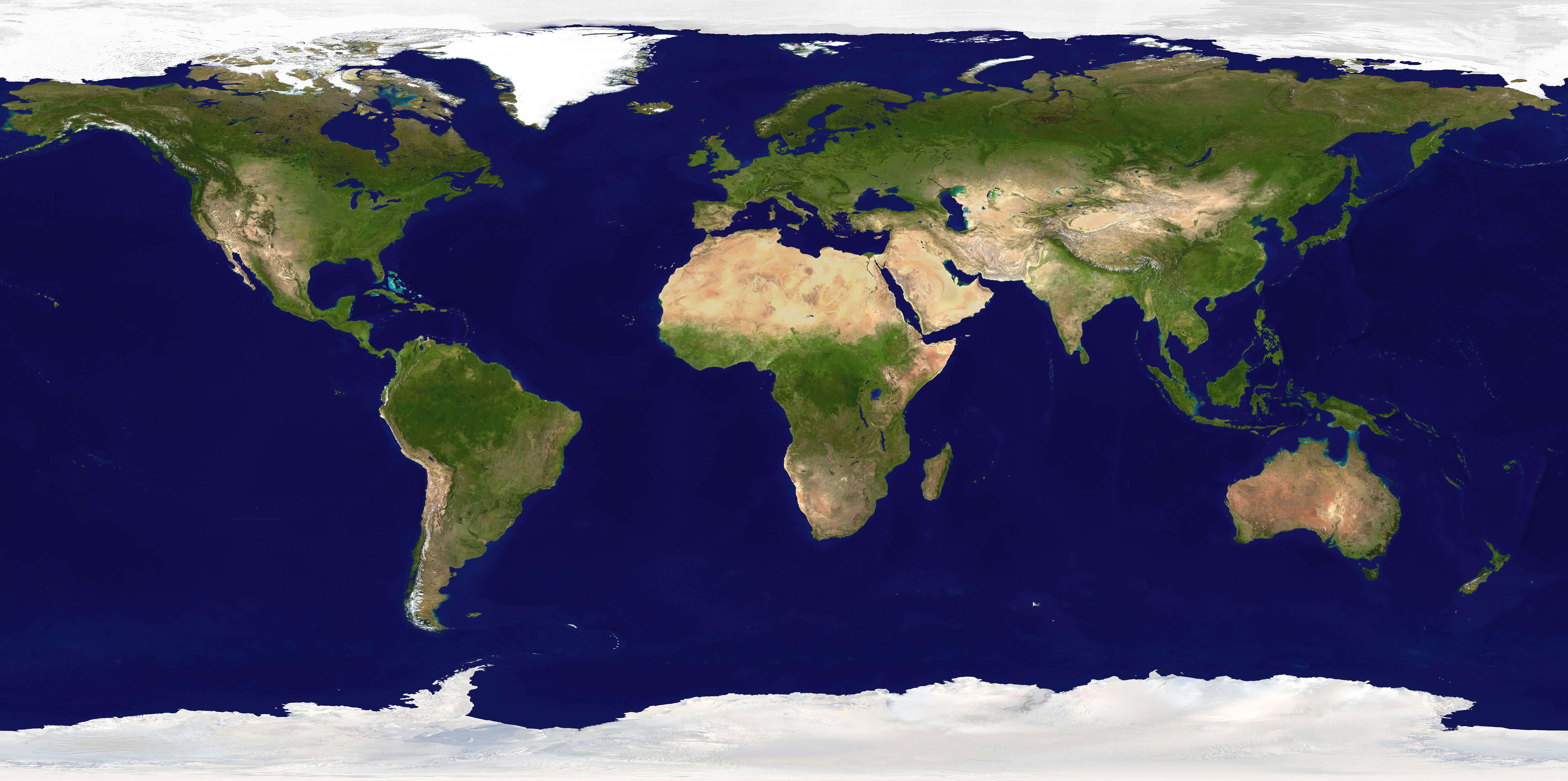 World Satellite Political Map