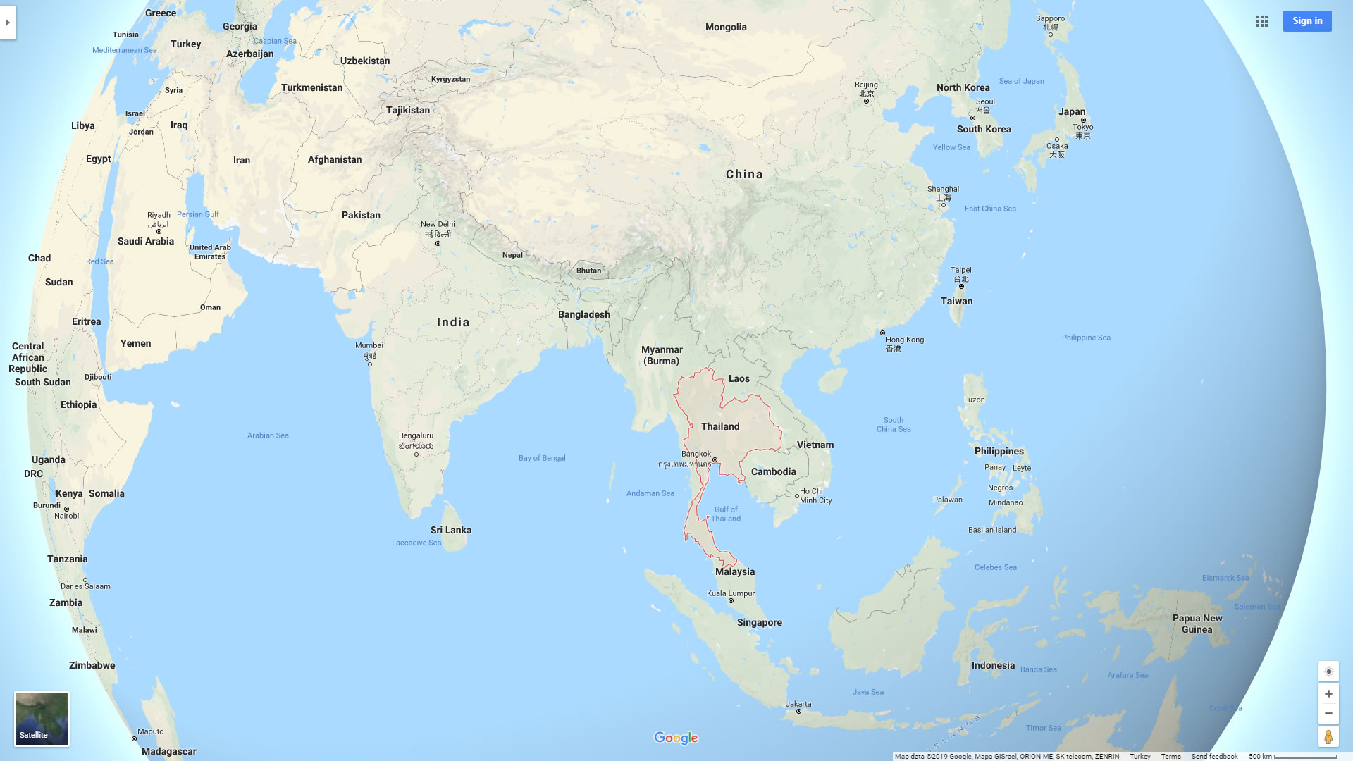 thailand google map
