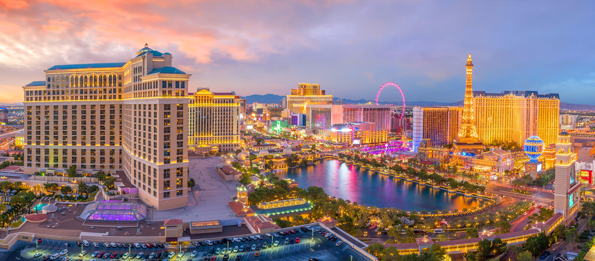Aerial view of Las Vegas
