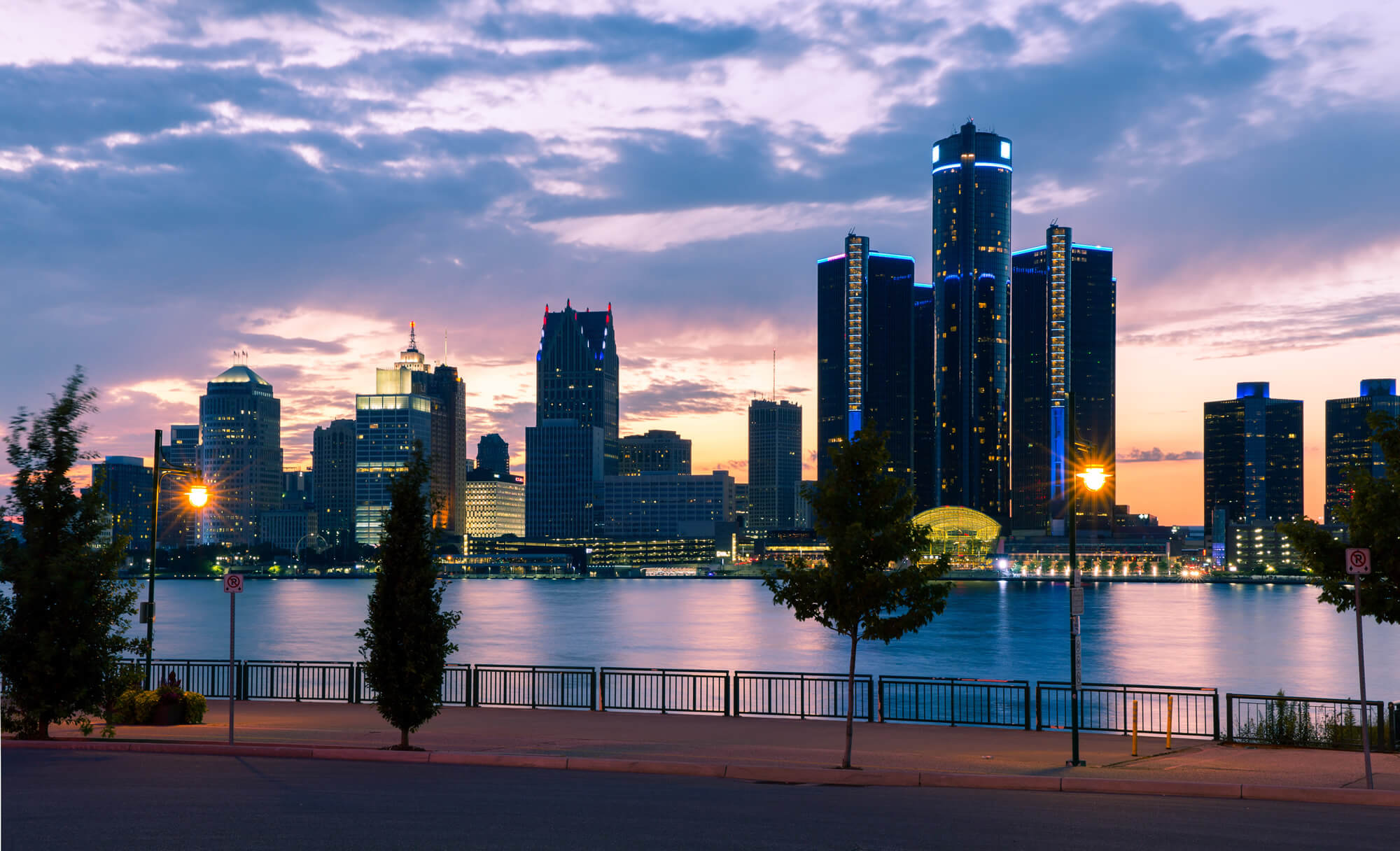 Detroit River Sunset, Michigan