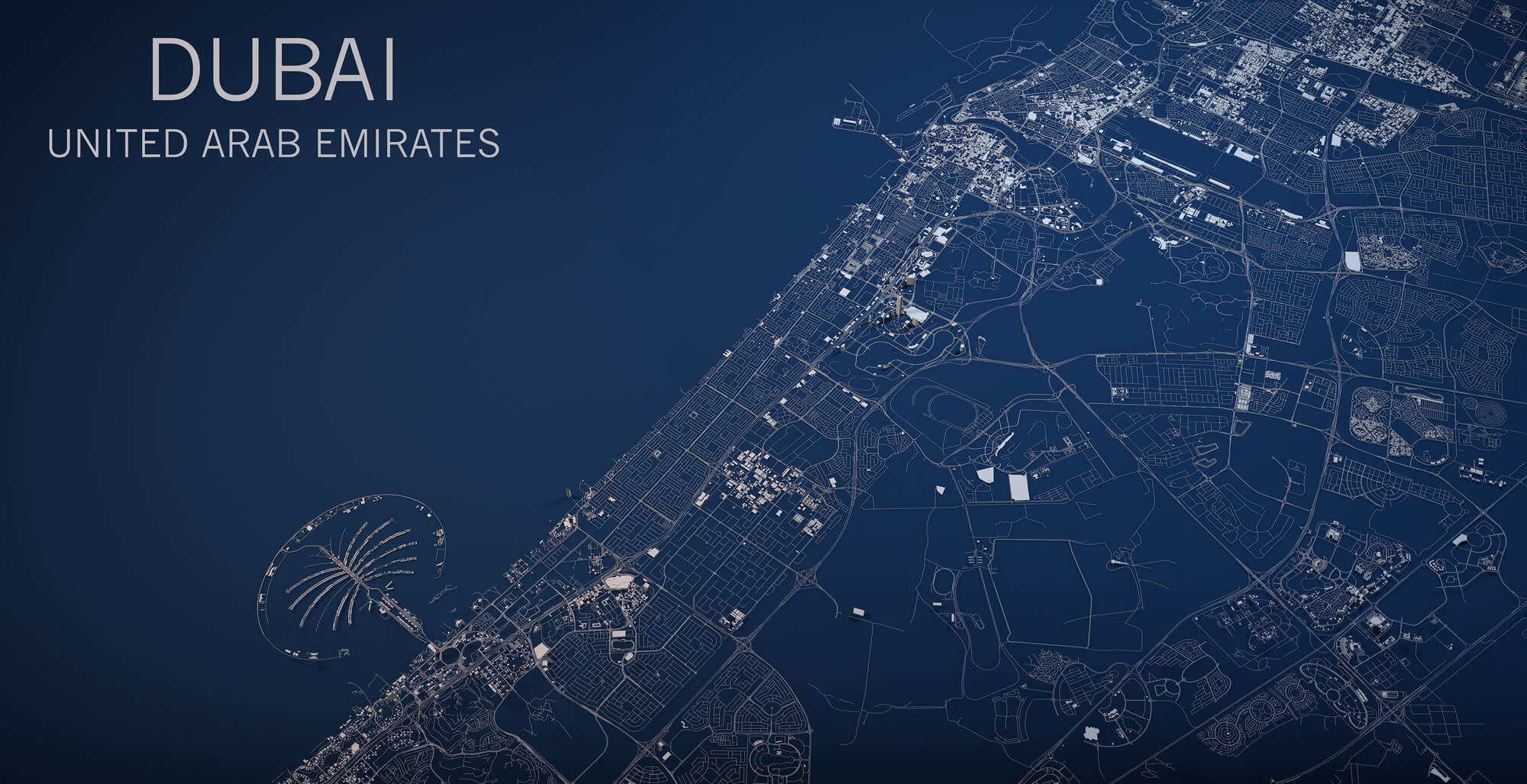 Dubai Map Satellite View